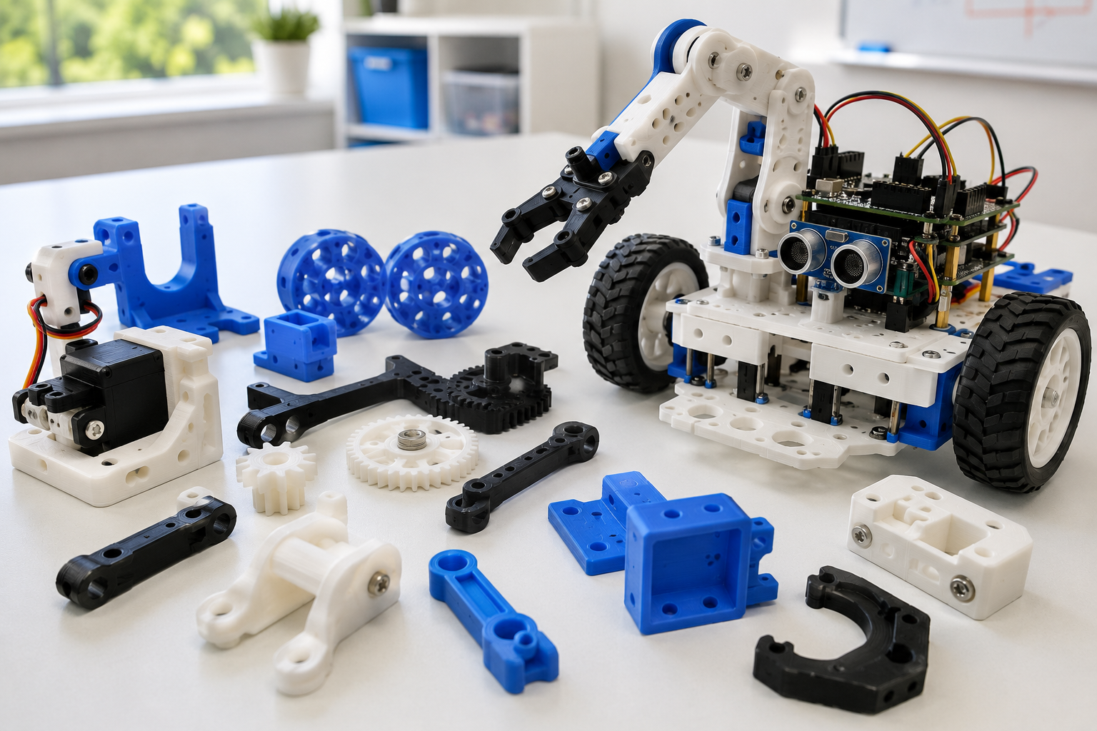 3D-Printed Robotics Parts for Student Projects